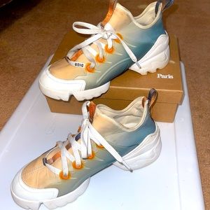 Dior D connect sneaker green orange white yellow 9